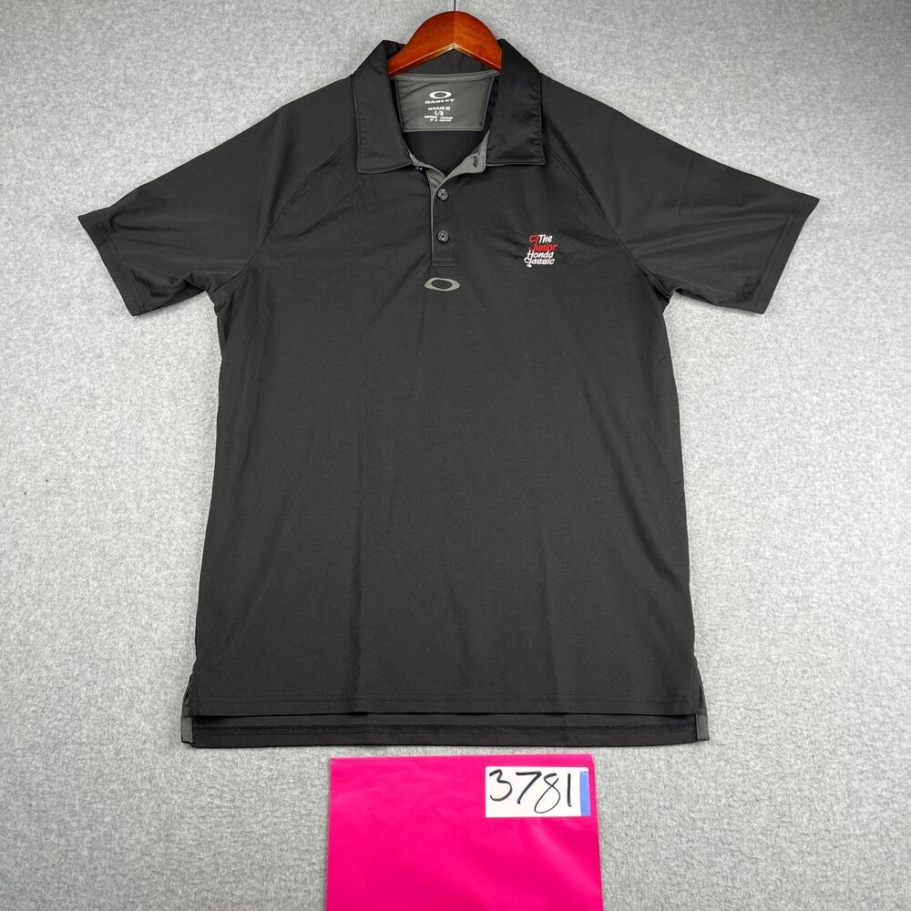 Junior Honda Classic Oakley Polo Shirt Youth Large Black Logo Performance